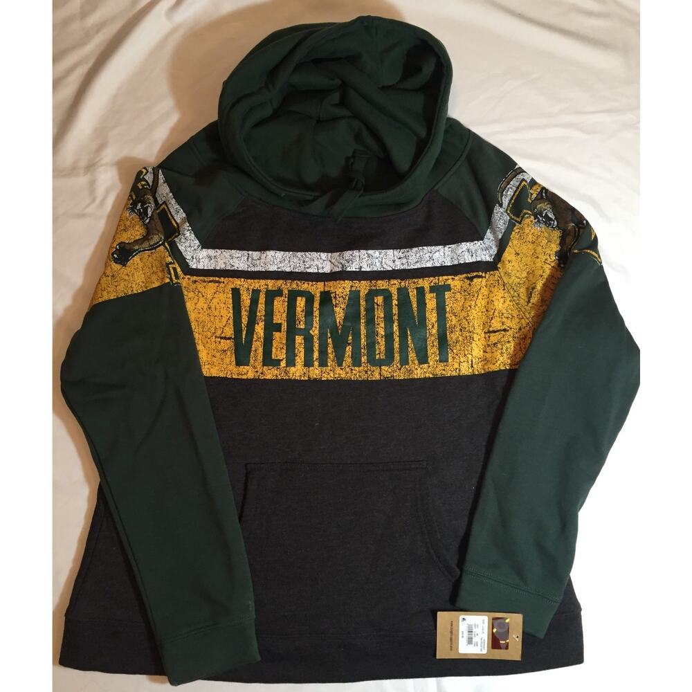 A Knights Apparel Vermont Catamounts Hoodie Women's Small Drawstring Logo